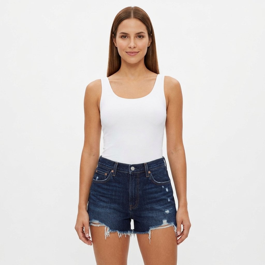 Shorts Levi's denim tiro bajo en azul índigo